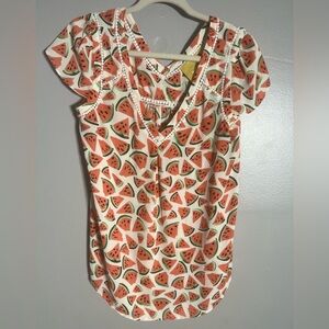 Anthropologie Maeve‎ Watermelon Top- 6